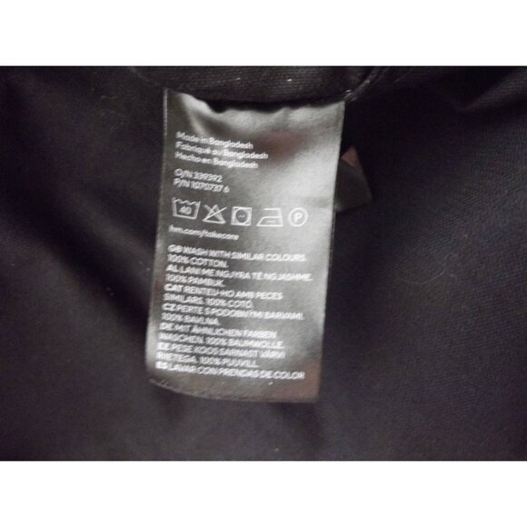 H&M Shirt Mens Size Small Regular Fit Black Corduroy Button Down Collar - Picture 9 of 11